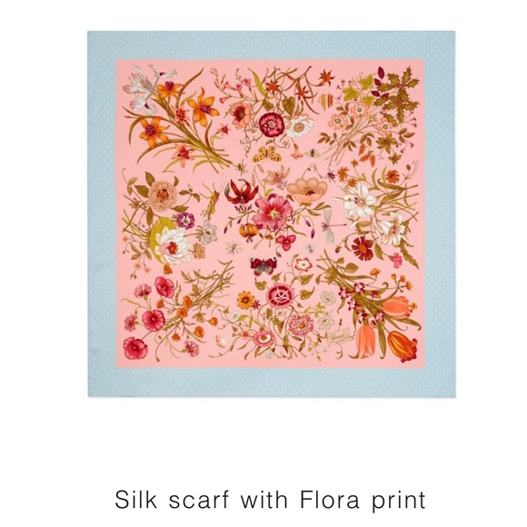Gucci silk scarf with flora print never been worn before! Amazing condition! - Picture 1 of 5